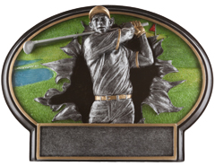 Golf Male Burst Thru Resin Figures